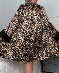 Women’s Sexy Lace Open-Front Robe – Loungewear & Sleepwear