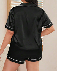 Plus Size Cute Pajamas – Tee & Shorts