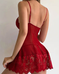Sexy Lace Babydoll Nightdress for Women