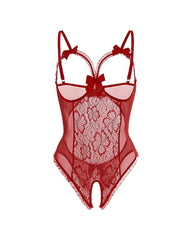 Crotchless Lace Mini Bodysuit