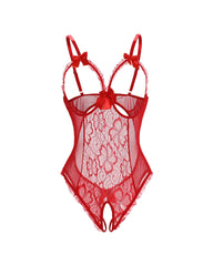 Crotchless Lace Mini Bodysuit
