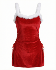 Sexy Christmas Costume Side-Tie Cami Dress