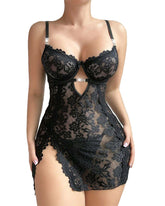 Sexy 2-Piece Lace Uniform Lingerie Set