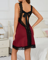 Sexy and comfortable solid color nightdress