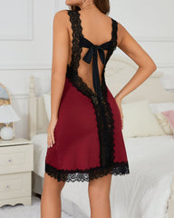 Sexy and comfortable solid color nightdress