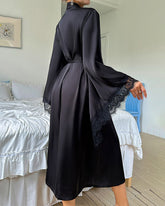 KissLove® Sexy Kimono Side Split Satin Pure Silky Robes