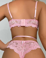 Sexy Floral Lace Babydoll Teddy & Bodysuit with Garter