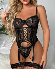 Sexy Garter LingerieMini Teddy Bodysuit (No Stocking)