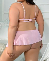 Plus Size Push-Up Bra & Matching Panty Set