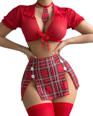 Sexy Schoolgirl Costume Lingerie Set