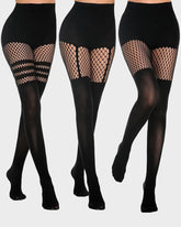 Lingerie Sexy fishnet High stockings set (3 pairs)