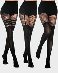 Lingerie Sexy fishnet High stockings set (3 pairs)
