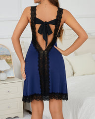 Sexy and comfortable solid color nightdress