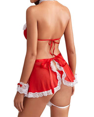 Sexy Backless Lace Jumpsuit Costume