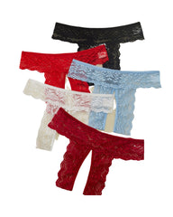 Women Sexy Lingeries 5 sets Crotchless Panties