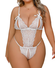 Sexy Plus Size Hollow Crotch Jumpsuit Sleepwear