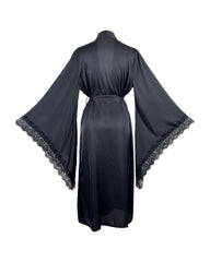 Sexy Kimono Satin Robe with Side Split