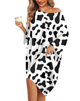 Plus Size Ultra-Soft Oversized Shirt Sleepwear with Pockets