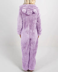 Ultra-Soft Plush Fleece Hooded Onesie Pajamas