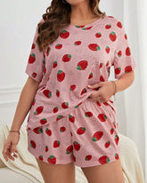 Plus Size Cute Pajamas – Tee & Shorts