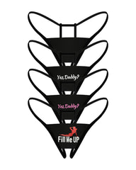 Seamless Women’s Thongs 4-Pack – Sports, Yoga, Letter Print Underwear