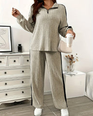 Women’s Designer Sweatshirt & Wide-Leg Pants Set
