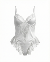 Sexy Floral Lace Jumpsuit with Ruffles – Slimming & Comfortable