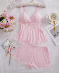 Modal Camisole & Panty Sleepwear Set – Sweet Lingerie for Daily & Holiday Wear