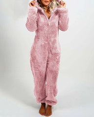 Ultra-Soft Plush Fleece Hooded Onesie Pajamas