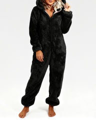 Ultra-Soft Plush Fleece Hooded Onesie Pajamas