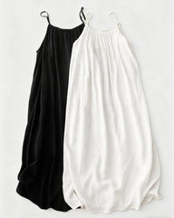 Women's Solid Color Backless Cami NightDress