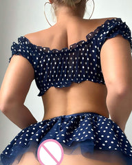 Women's sexy mesh skirt