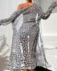 Women’s 3-Piece Swimsuit Set – Gathered Bikini Top, High-Waist Bottom & Beach Cover-Up