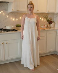 Women's Solid Color Backless Cami NightDress