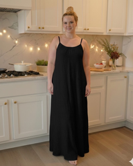 Women's Solid Color Backless Cami NightDress