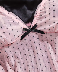 Women's Elegant Polka Dot Nightgown