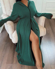 Women’s Long Sleeve Bathrobe – Cozy Casual Robe with Belt