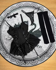 Wedding Season Mature Series Lace Splice Steel Ring Bodycon Sexy Lingerie Dress Suit