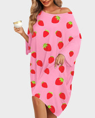 Plus Size Ultra-Soft Oversized Shirt Sleepwear with Pockets