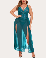 Sexy Black Plus Size Side-Slit Dress – Flattering Curvy Fit