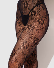 Sexy Floral Fishnet Thigh-High Stockings