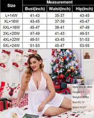 Women’s Plus Size Lace Babydoll – Mesh Chemise Sleepwear