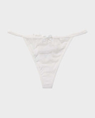Lace-Trim Mesh V-String Panty