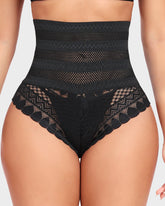 High Waist Lace Mesh Tummy Control Panty