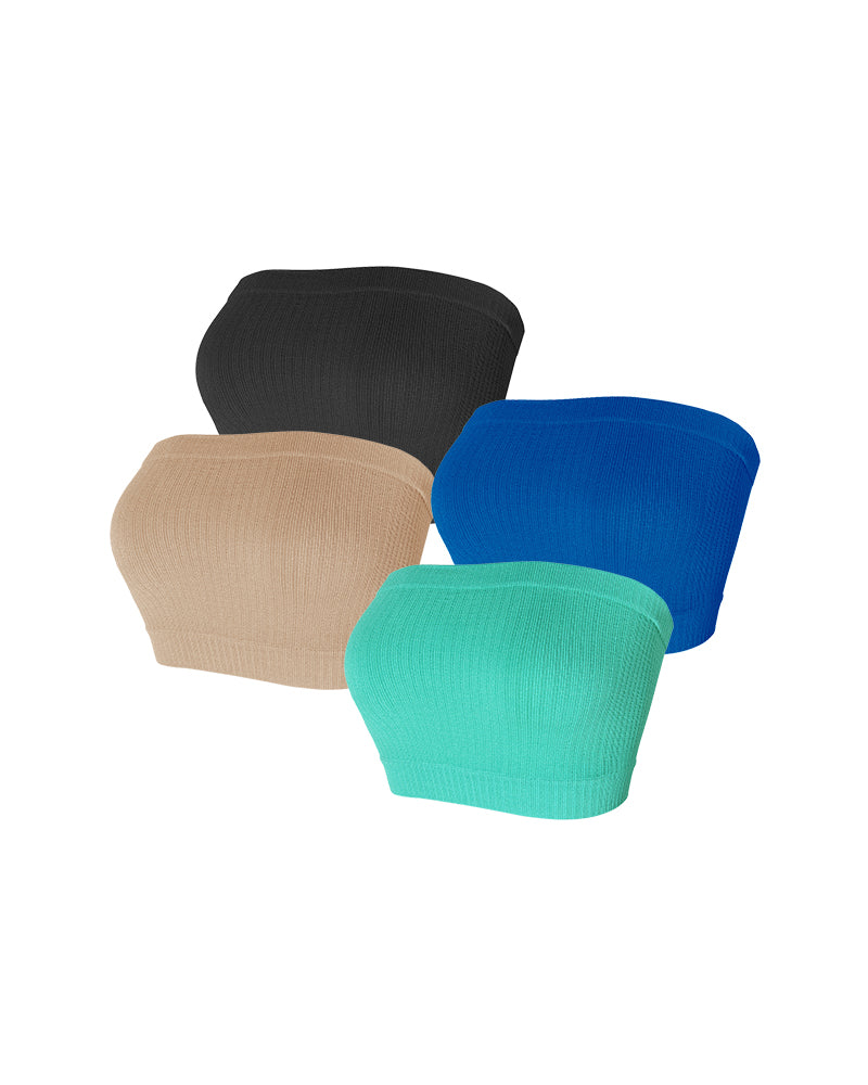 Women's solid color tube top