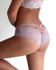 5 Sets Summer lace low waist mesh breathable women's panties