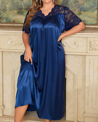 Plus Size Soft Ice Silk Sleepwear
