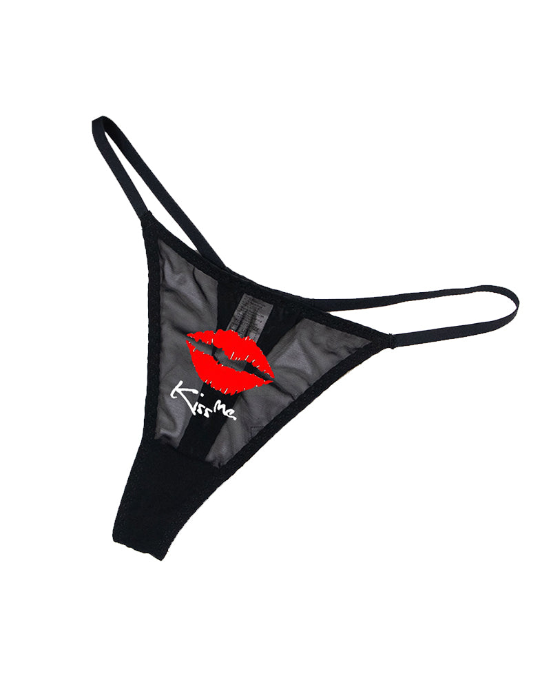 Kisslove Low Rise T-back Mesh Panties