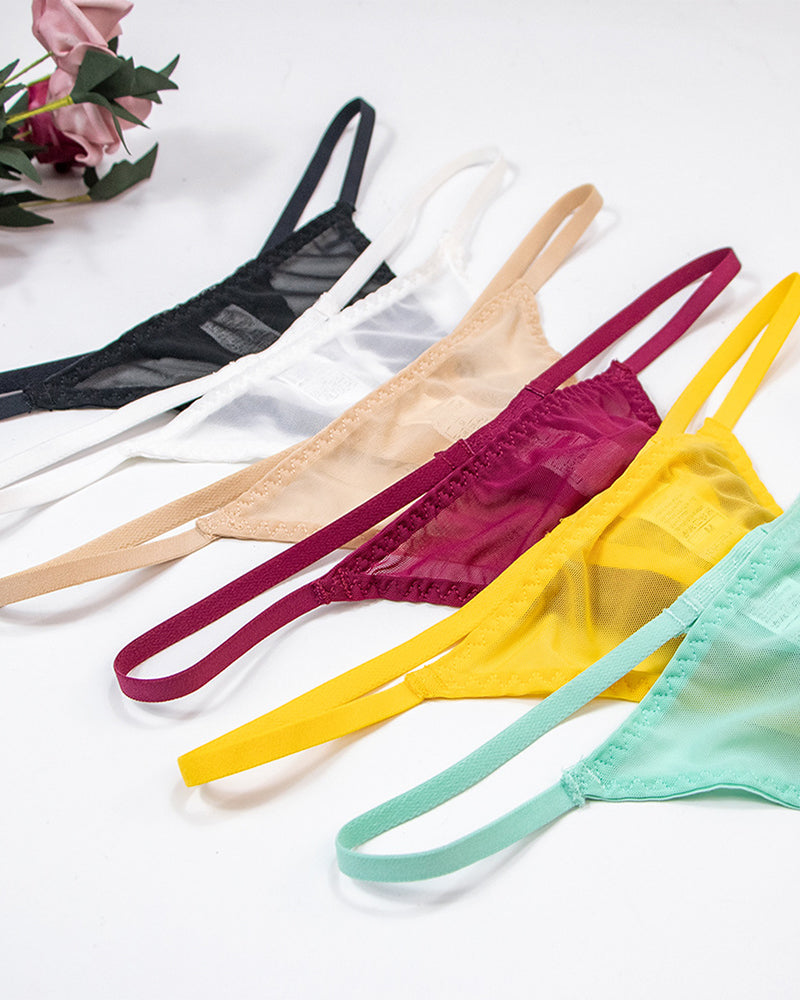 Kisslove Low Rise T-back Mesh Panties