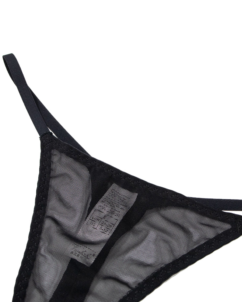 Sexy Low Rise T-back Mesh Panties